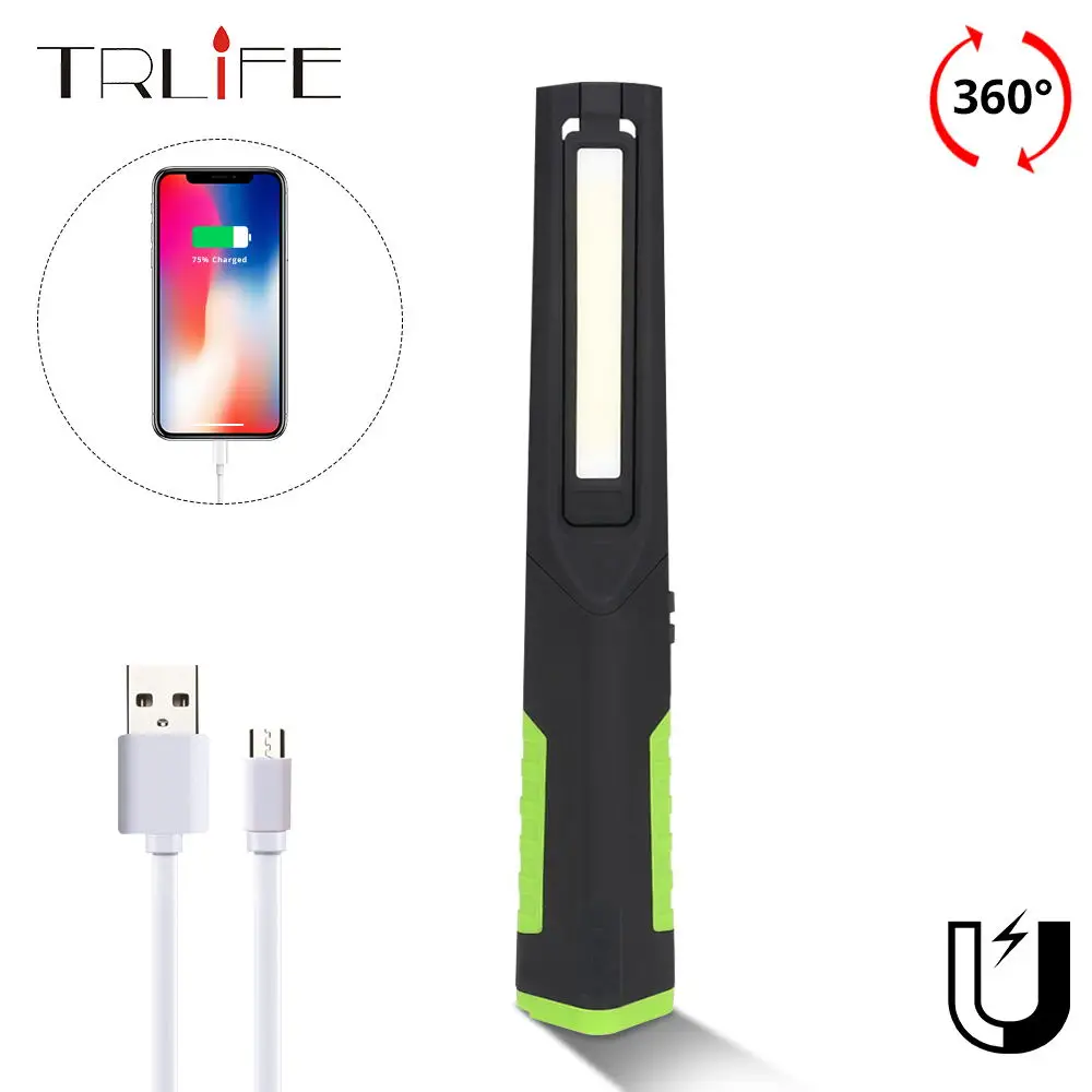 Магнитный Автомобильный ремонтный Рабочий фонарь Ручной Динамо USB зарядка