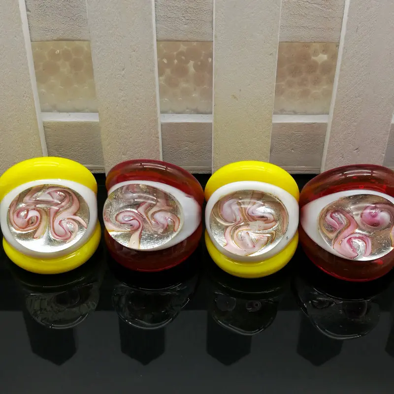 Опт 4 шт. разноцветные стеклянные кольца из муранского стекла 17 19 мм ободковые 2