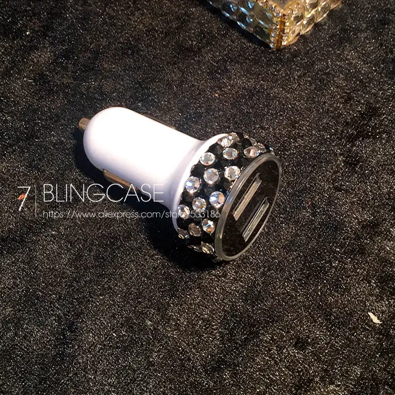 White-2color Diamond 3.1A мини USB Автомобильное зарядное устройство для мобильного телефона планшет gps быстрое зарядное устройство автомобильное зарядное устройство двойной USB Автомобильное зарядное устройство адаптер в автомобиле - Тип штекера: White-2color Diamond