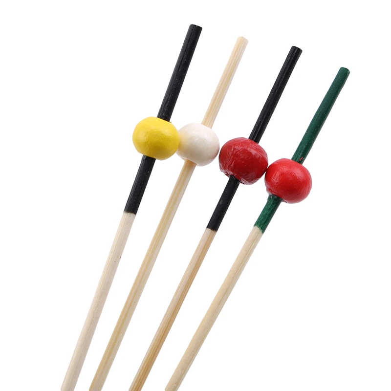 100 шт./пакет одноразовая пища вилка инструмент для повара знак бамбуковое