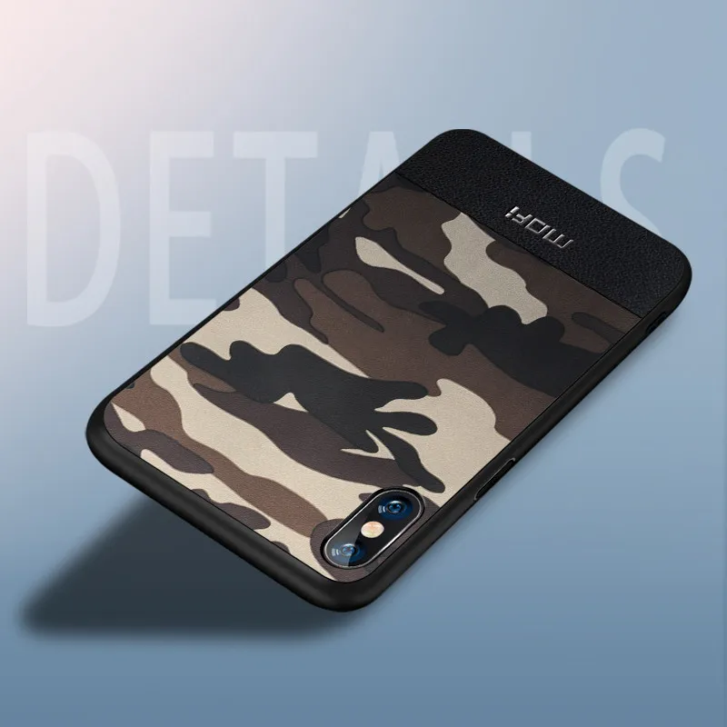 Чехол для iPhone xs max, задняя крышка с камуфляжным рисунком, противоударный защитный чехол s capas MOFi, чехол xr xs x - Цвет: brown
