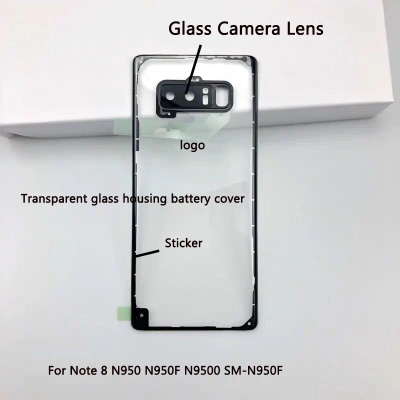 Прозрачный чехол накладка на заднюю панель для Samsung Galaxy Note 8 N950 N950F N9500|Корпусы и
