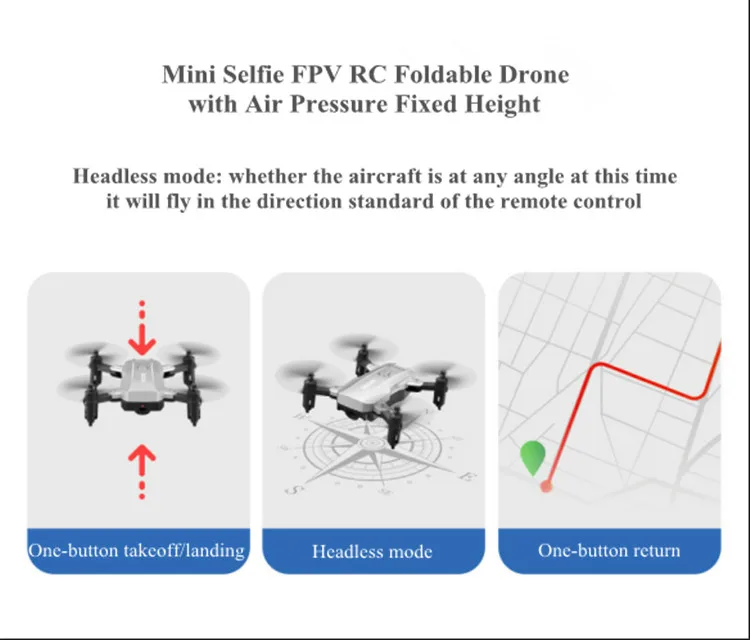 Мини WiFi FPV Радиоуправляемый Дрон умный селфи с камерой в реальном времени 1080P HD Авто парение 3D вращающаяся игрушка складной Квадрокоптер самолет
