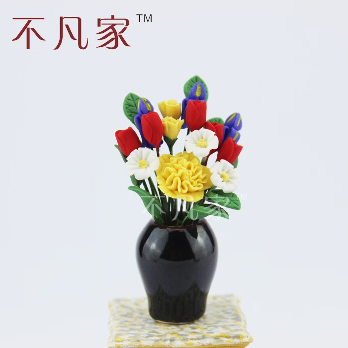 1:12 кукольные весы домик миниатюрное украшение цветы красивые и вазы|doll house