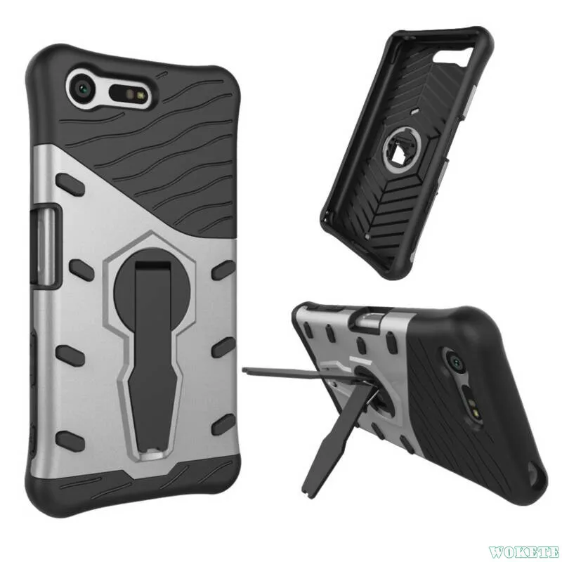 360 Degree Flip Stents Case For Sony Xperia X Compact Mini F5321 armor shockproof Hard PC+Soft TPU Back Stand Armor Shell Cover |