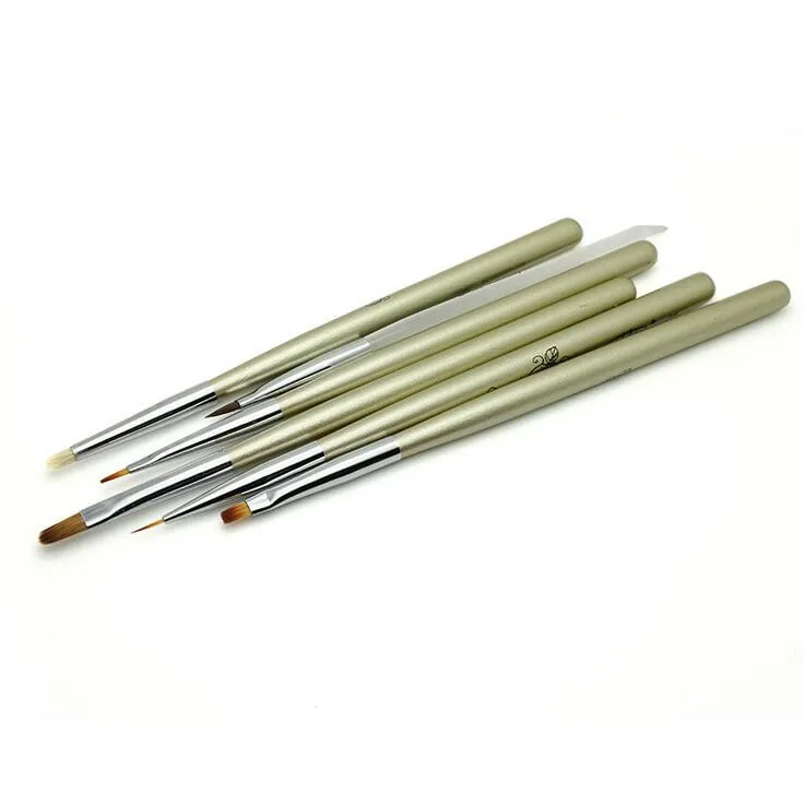 6 размеров/набор кисти для дизайна ногтей|acrylic nail brush|gel brush nailuv gel |