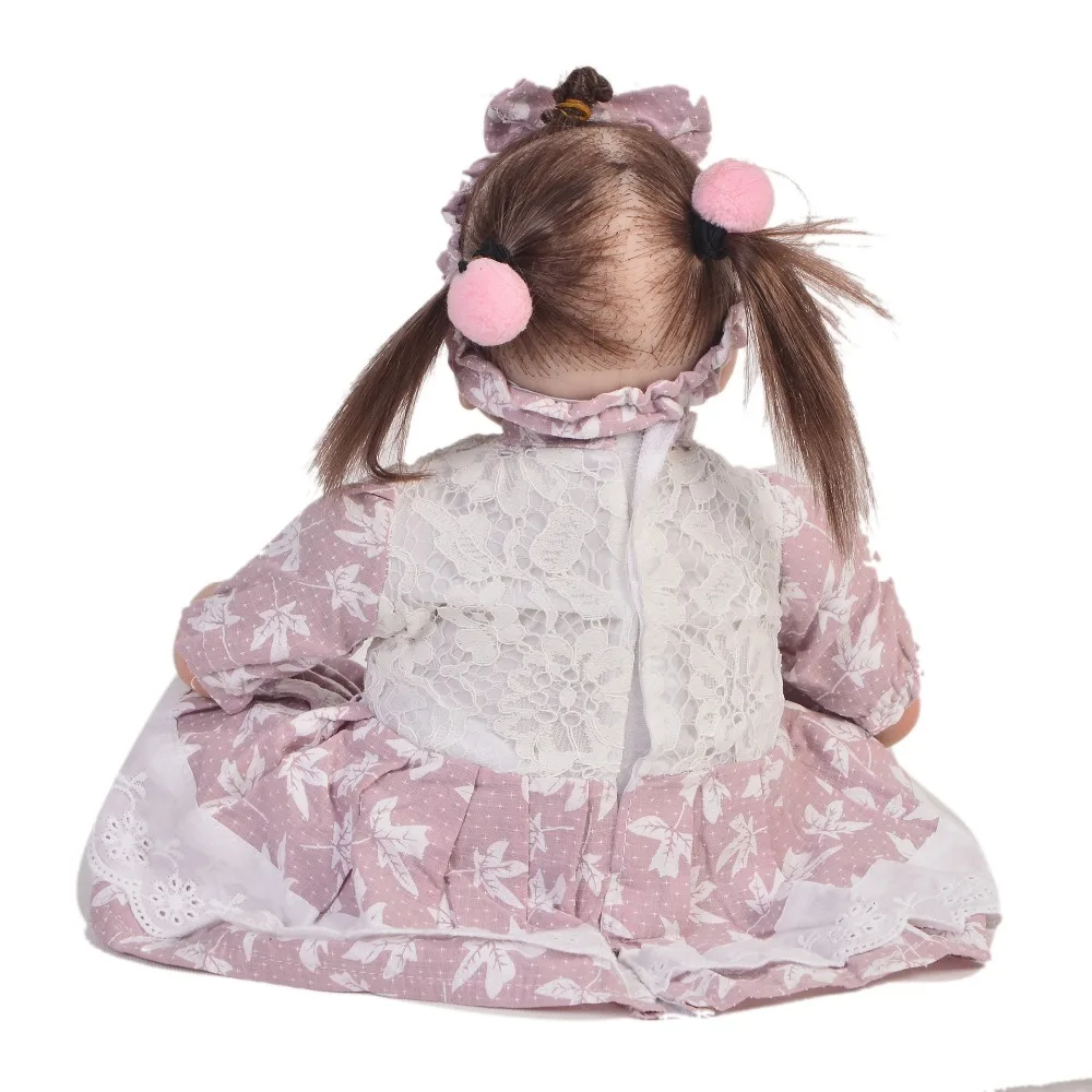 KEIUMI Collection New Reborn Baby Doll Soft Silicone Vinyl Real Touch Newborn 17inch 43cm princess baby girl toys bonecas | Игрушки и