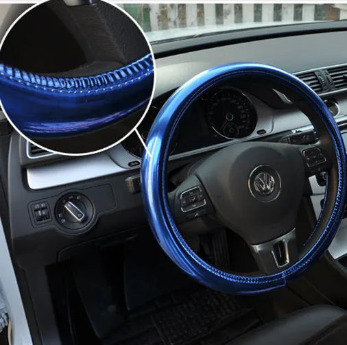 Blue Новые женские персонализированные светящиеся чехлы на руль автомобиля/Универсальный O SHI чехол рулевого колеса автомобиля - Название цвета: Blue