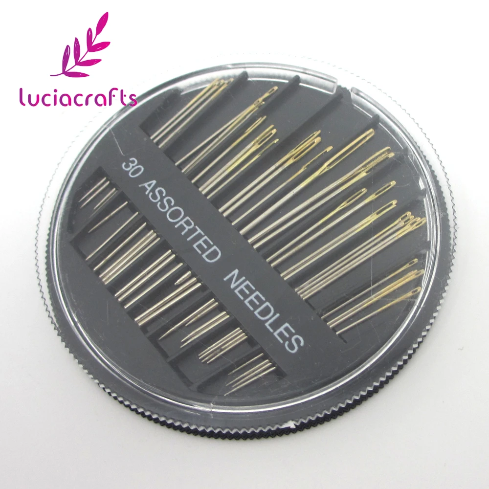 Lucia crafts 30 шт./кор. нержавеющая сталь Ассорти ремонт Швейные иглы ручной починка лоскутное ремесло швейный инструмент для вышивания J0119