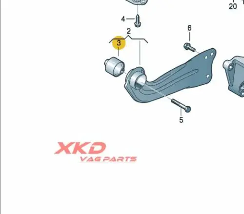 1K0505541D 2Pcs ReaRight &amp Left Suspension Control Arm Bushing For V-W Golf Passat J-etta AU-DI A3 TT 1K0 505 541 D | Автомобили и