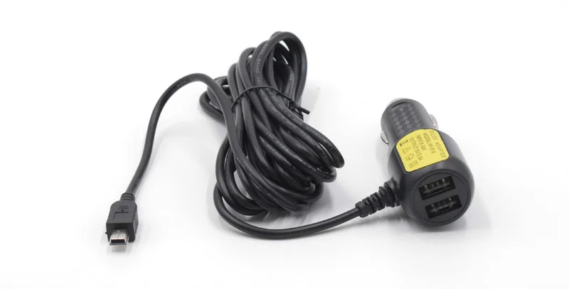 XCGaoon 3,5 м 5 в а мини USB Автомобильное зарядное устройство с 2 usb-портами для автомобиля dvr камера gps видео рекордер мобильный, вход DC 8 V-36 V