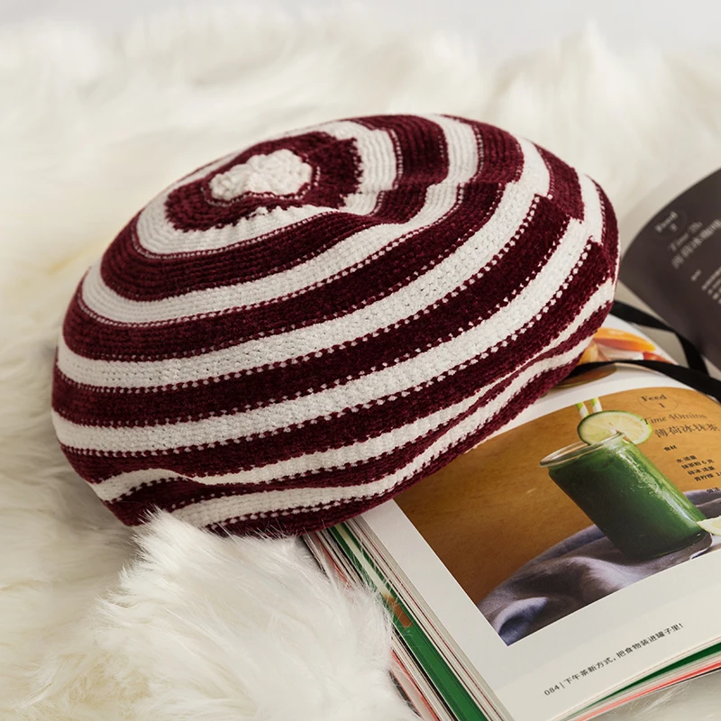 Для женщин элегантные береты 2017 сезон: весна–лето Новые однотонные Цвет