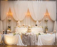 3m x 6m white wedding backdrop drapery wedding decoration
