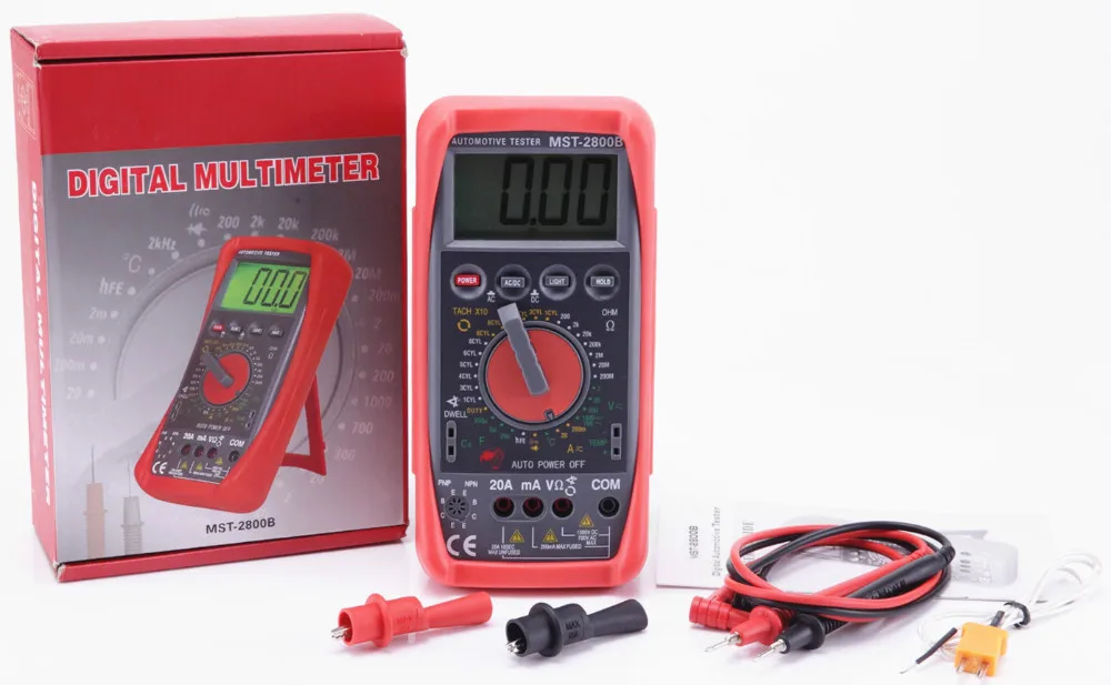 2018 Интеллектуальные Автомобильная Цифровой мультиметр MST-2800B автомобильной метр