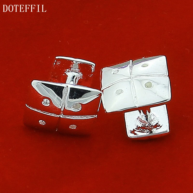 DOTEFFIL серебряные запонки 925 пробы пустые ювелирные изделия женские и мужские