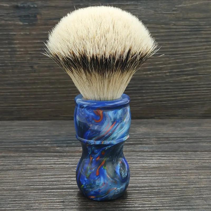 DS 24mm silvertip badger hair knot hand-crafted shaving brush Galaxy resin handle for men shave