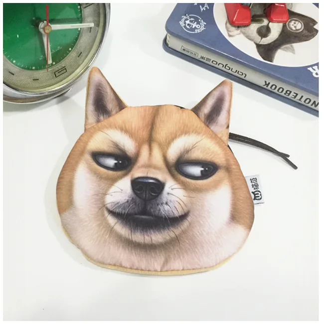 Бесплатная доставка! 1 партия = 8 шт.! Сумка для монет Fierce dog/маленький кошелек в