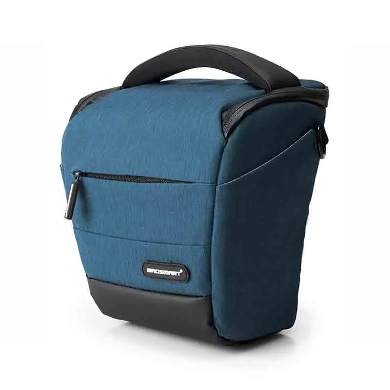 blue BAGSMART водонепроницаемый корпус камеры сумка для Canon Цифровые зеркальные/DSLR компактный камера плеча Сумка Чехол Tavel - Цвет: blue