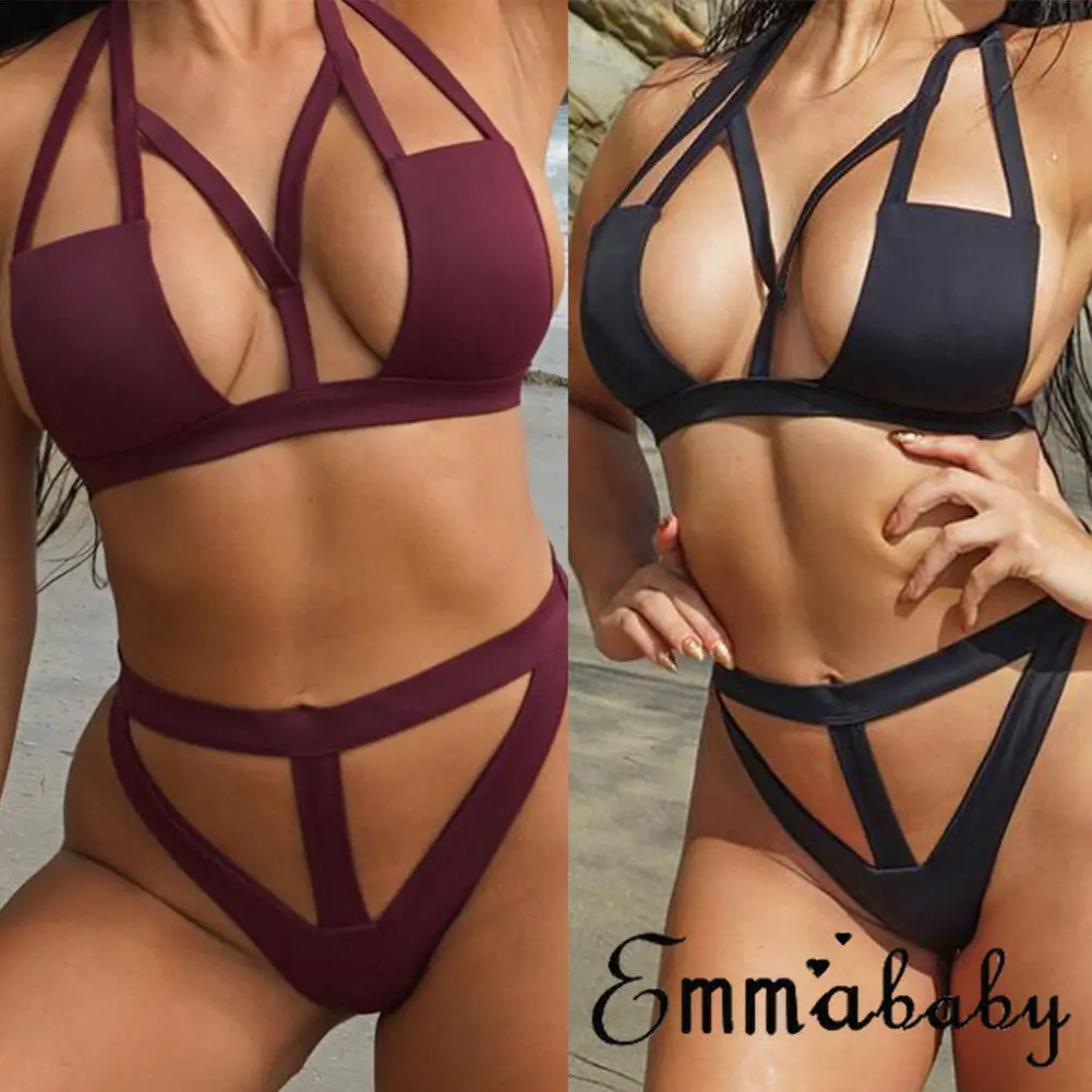 Женский комплект бикини из 2 предметов бандажный купальник сексуальный