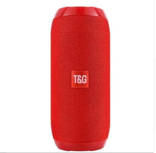 Красный Портативная Беспроводная колонка, Громкая Колонка TG117, Bluetooth, открытый динамик, водонепроницаемая, поддержка TF карты, FM радио, Aux вход - Цвет: Красный