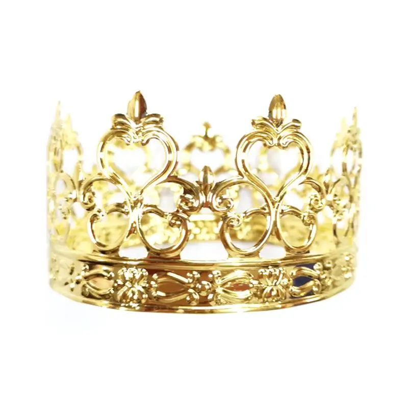 1PC Crown Shape Cake Decoration Iron DIY Prince Princess Child Birthday Cake Crown For Party Birthday Supplies