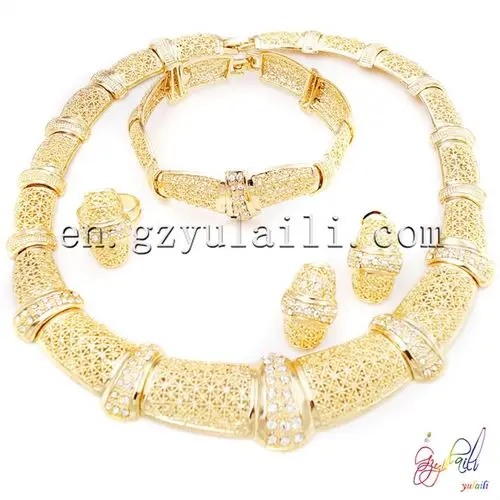 Дешевые свадебные ювелирные наборы мода металлические цепи комплект ювелирных