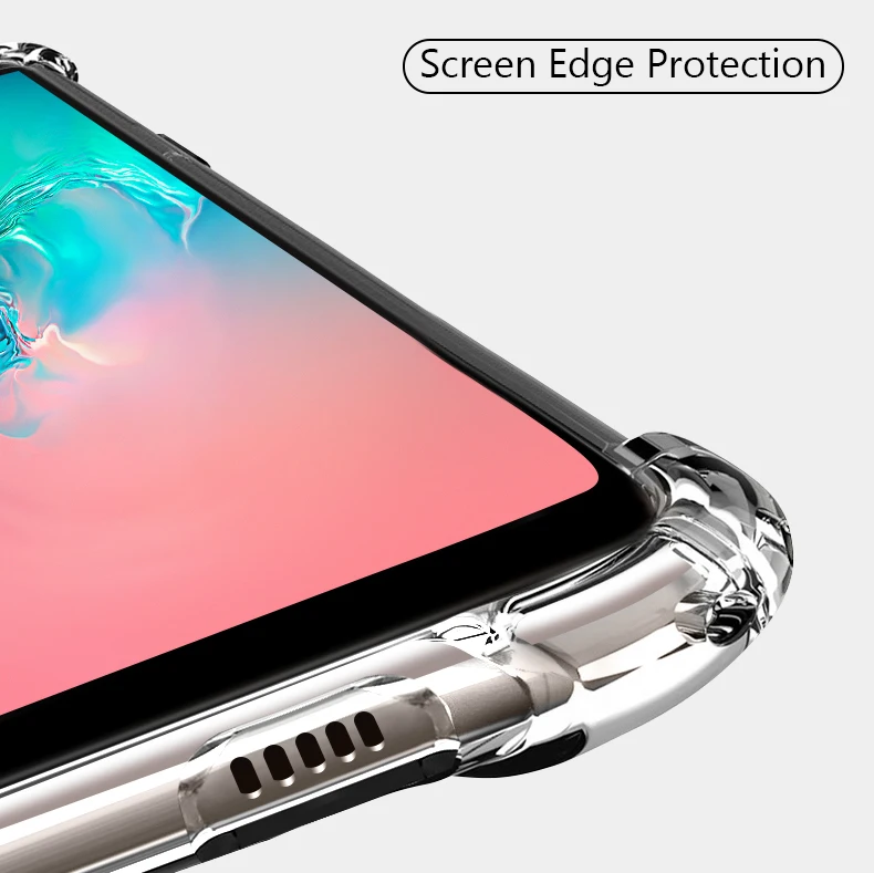 Противоударный бампер прозрачный силиконовый чехол для samsung Galaxy A60 A50 A40 A30 A20 A10 A70 M10 M20 M30 S10 плюс S10E 5G S10X чехол