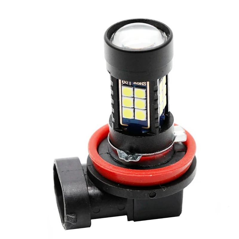 2 шт. H8 H11 светодиодный HB4 9006 H9 Противотуманные фары лампа 27 SMD 3030 1200LM 6000K белый