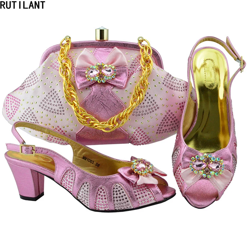 Новая дизайнерская обувь Женская Роскошная 2018 в нигерийском стиле комплект из