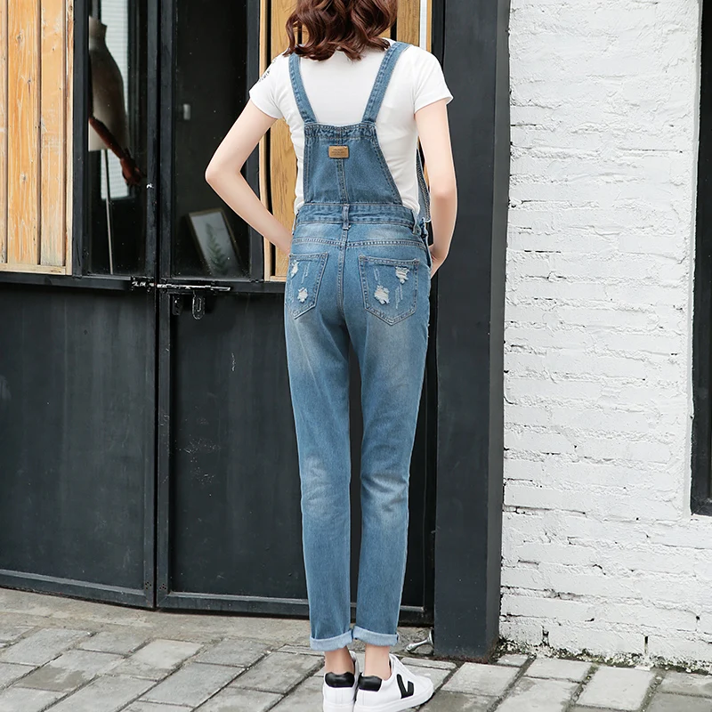 Новое поступление женские рваные джинсовые комбинезоны повседневные