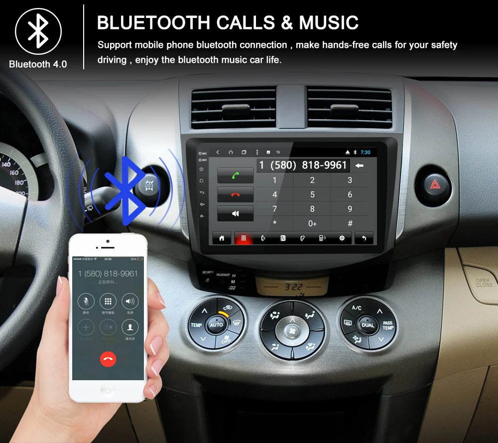 AUTOTOP 2 Din Android RAV4 автомобильный DVD мультимедиа RAV 4 Android 8,1 автомобильный dvd-плеер для Toyota RAV4 2007-2011 gps Радио Навигация