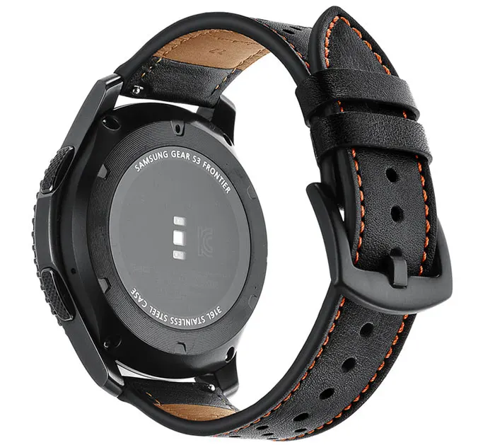 22 мм ремешок для samsung galaxy watch 46 мм S3 Frontier/классические часы huawei gt ремешок из натуральной кожи Смарт часы браслет
