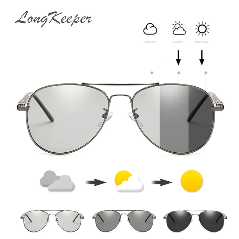 Солнцезащитные очки LongKeeper мужские фотохромные Поляризационные солнечные