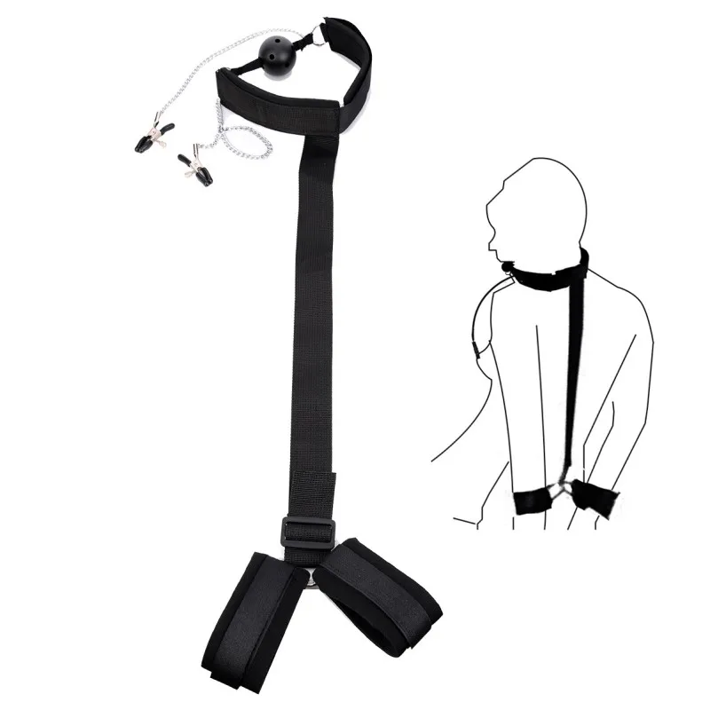 БДСМ бондаж наборы эротические ограничители наручники сексуальные зажимы для