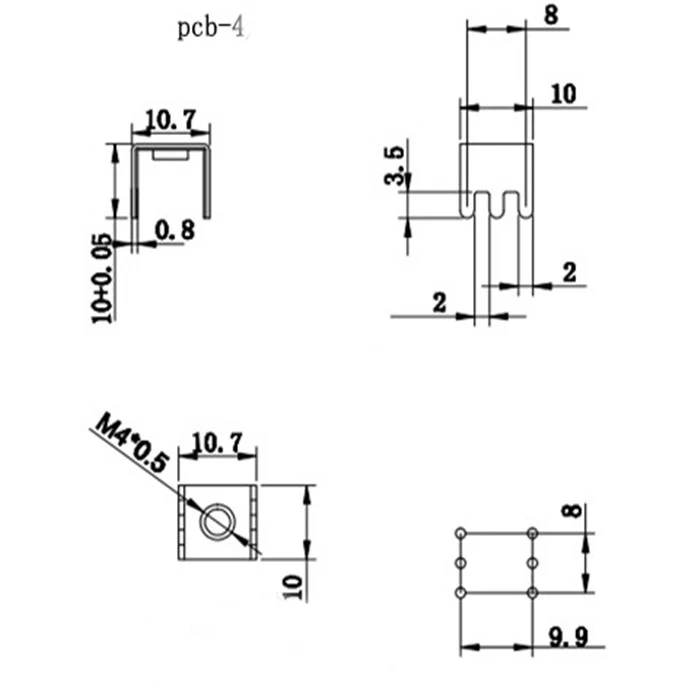 PCB 4-х сварочный терминал M4 круглый Винт сварочный аппарат печатной платы электромонтажная Колонка печатная плата 6 футов аппаратный терминал 100 шт