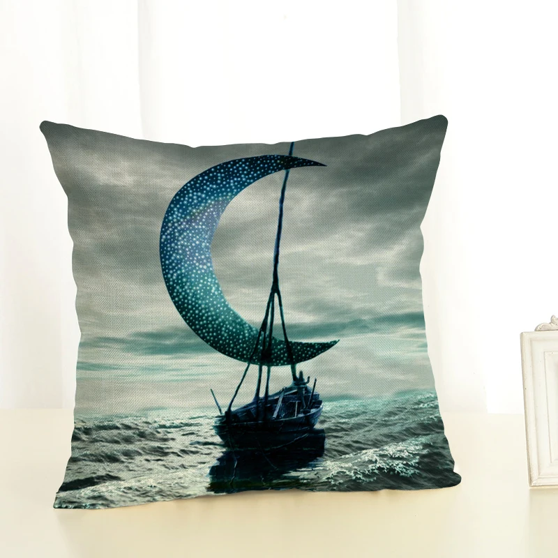 2019 живописный пляжный бросок наволочка для дома диван спинка украшение 3D Париж |