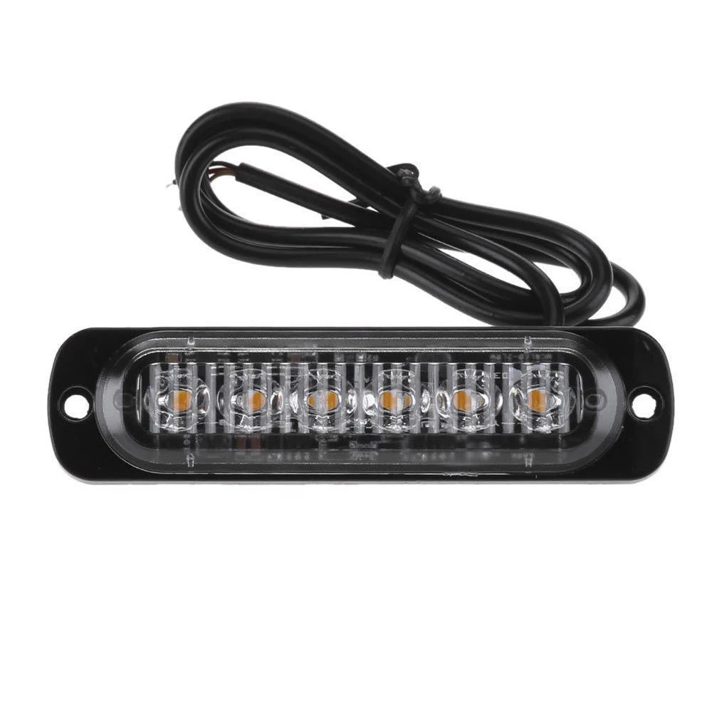 10 шт. Янтарный 6LED аварийный Предупреждение со стробоскопической вспышкой