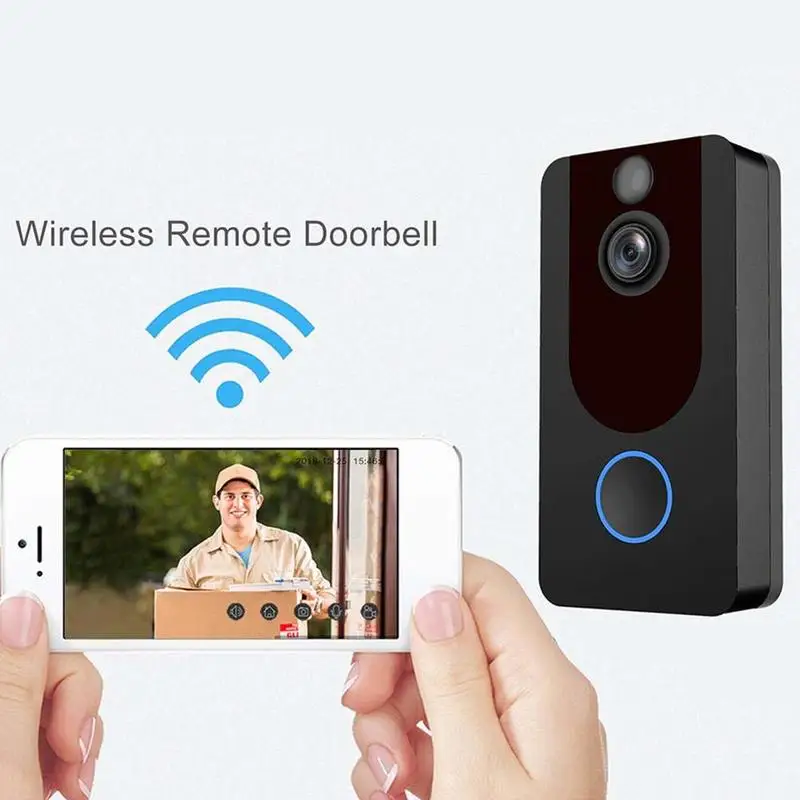 Умный беспроводной Wifi видео дверной звонок Домофон 1080P телефонный звонок Дверной звонок камера Инфракрасный пульт дистанционного записи домашний мониторинг безопасности