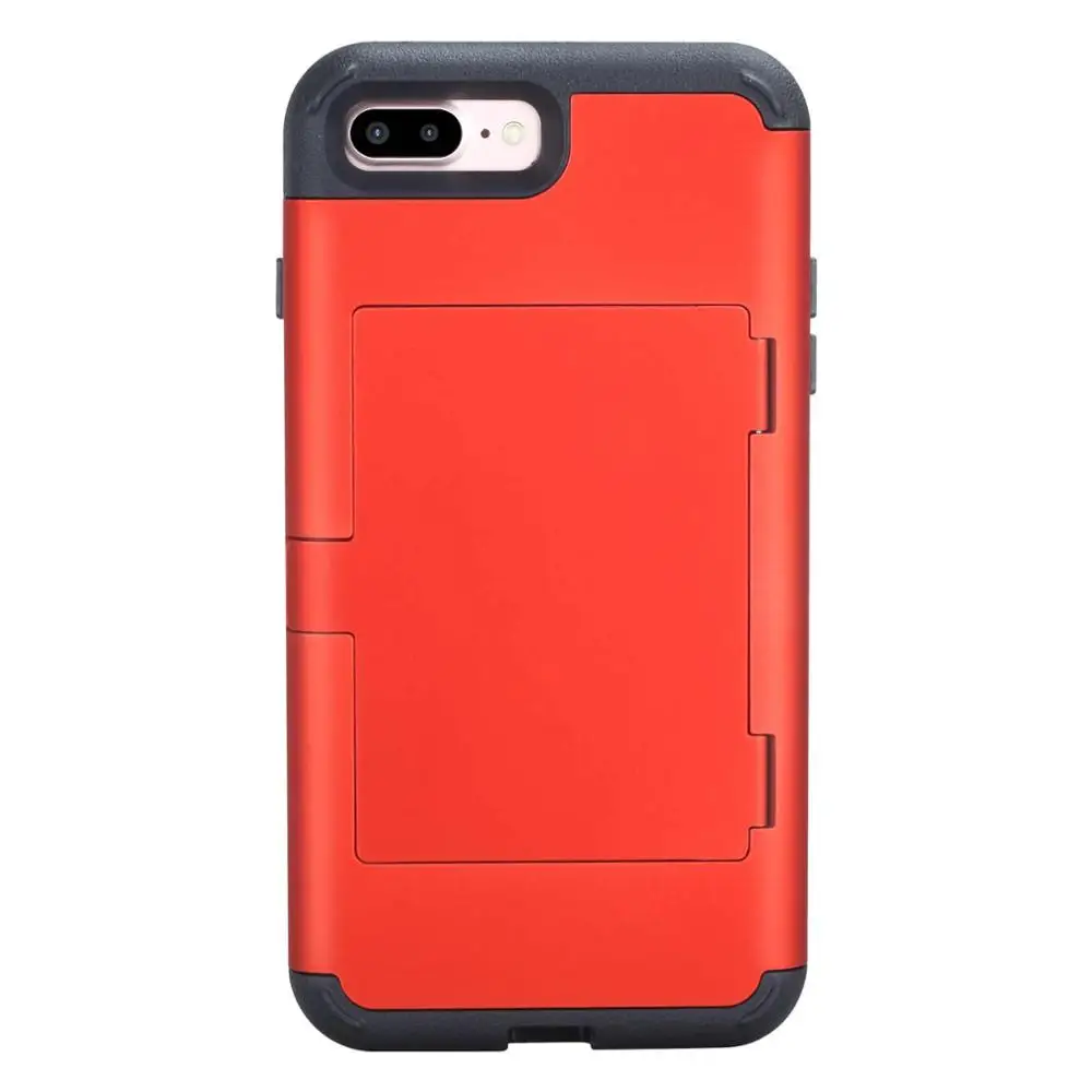 KISSCASE Чехол для iPhone6 6s карта наклейка Карманный Универсальный кредитный чехол-портмоне для карточек для iPhone6 7 P X 8 Женский Мужской чехол для телефона - Цвет: Коричневый