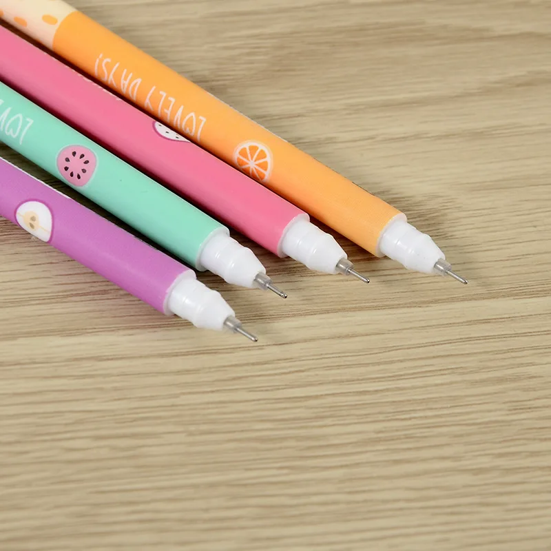 4 шт./лот милые гелевые кавайные ручки с короной бриллианты 0 5 мм черные чернила