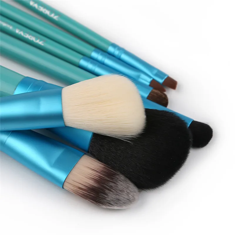Zoreya Brand 7Pcs Black Natural Goat Hair Lip Professional Makeup Brushes Blush Powder Foundation Eye Shadow Makeup Tools