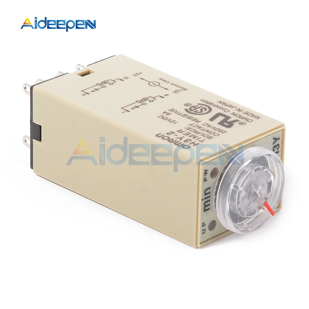 H3Y-2 DC 12 В 24 В AC 110 В 220 в 0-30 секунд таймер задержки Реле времени 0-30 минут твердотельный таймер задержки реле времени