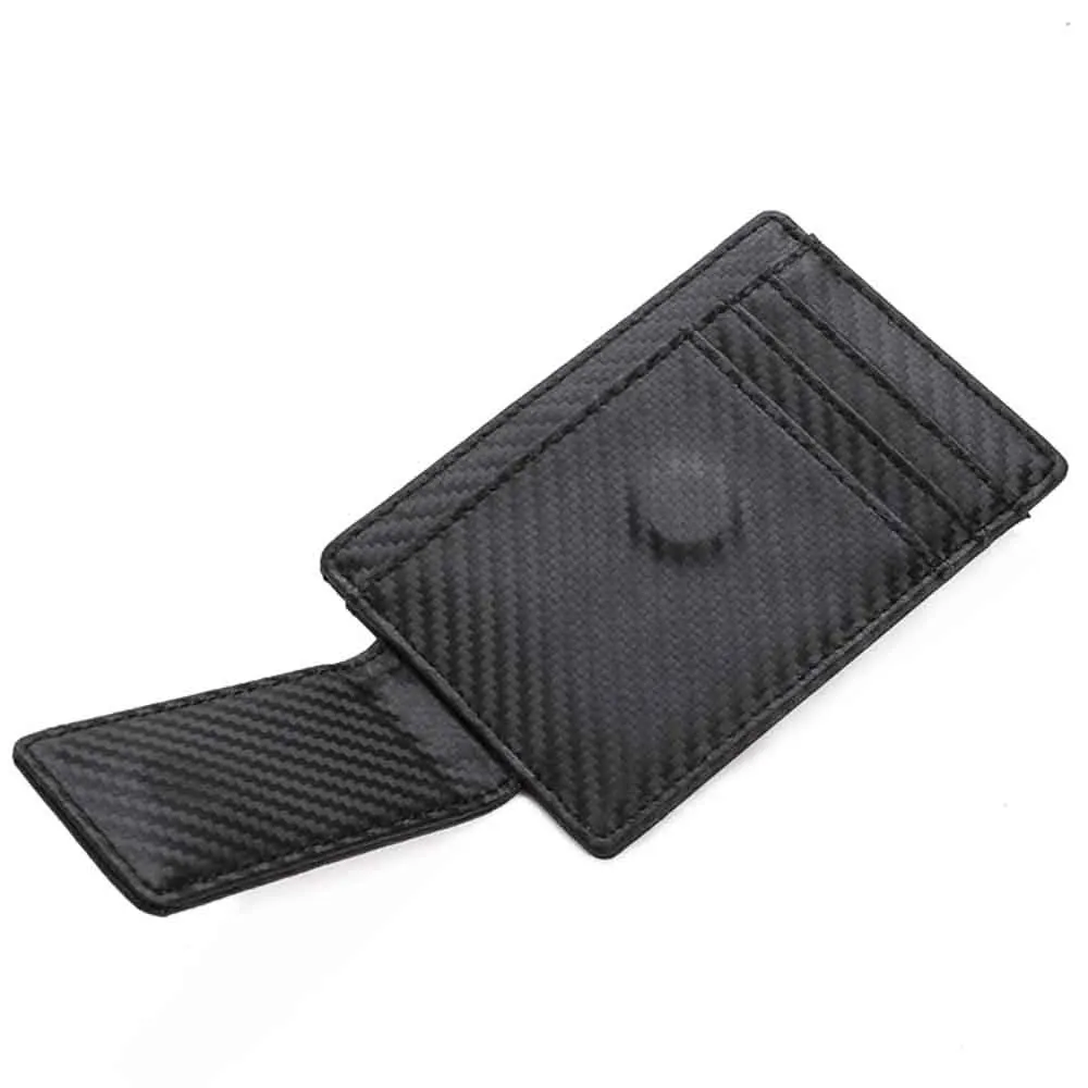 

JINBAOLAI Carbon Fiber Card Wallets Top Quality Korean Version Multi-Card Fashion Zipper Brand Men Card Wallets Purse For Boy