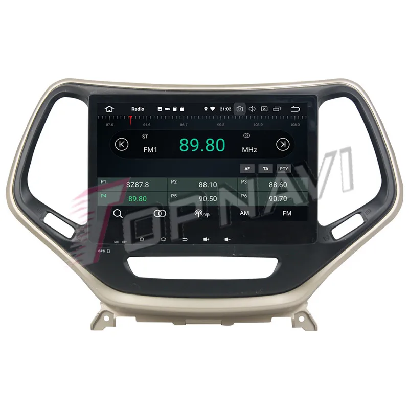 Topnavi Android 8 0 автомобильный медиа центр плеер радио для Jeep Cherokee 2017 2016 стерео 2DIN gps