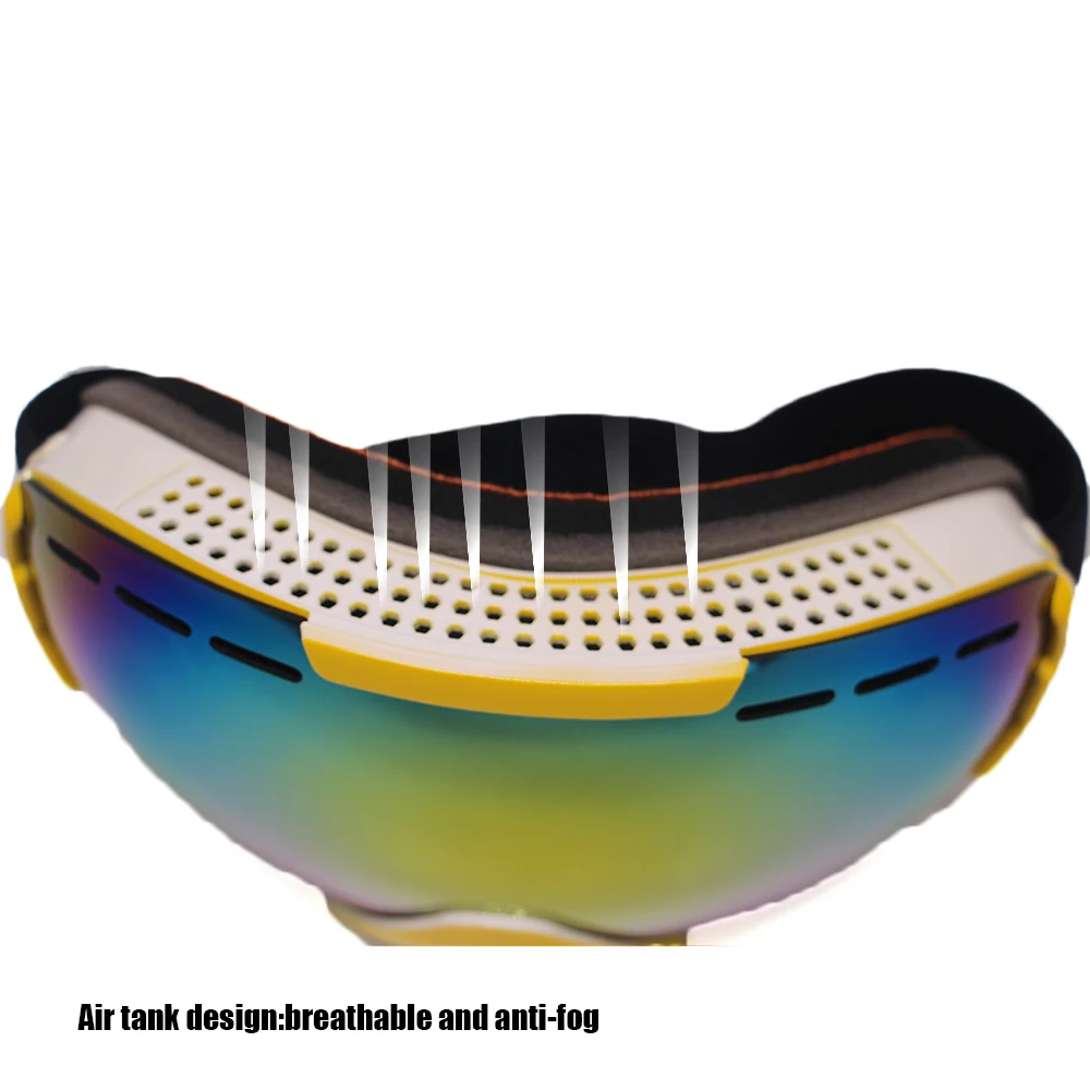 Goexplore двухслойные лыжные очки женские большие сферические 100% защита от УФ