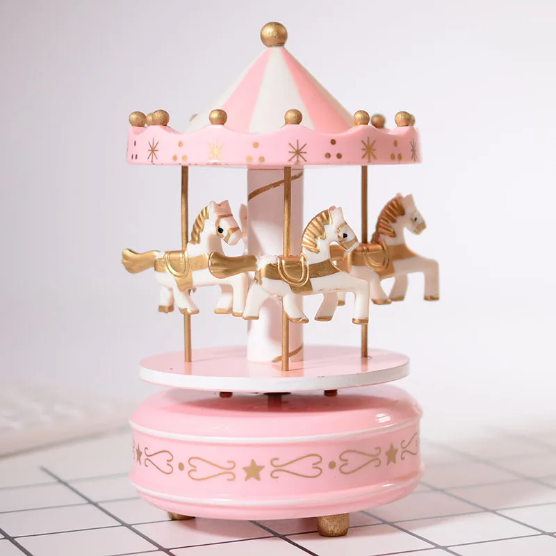 Star pink Европейская мечта музыкальная карусель коробка подарки на год креативные деревянные поделки РОЖДЕСТВЕНСКИЕ подарки на день рождения домашние декоративные предметы - Цвет: Star pink