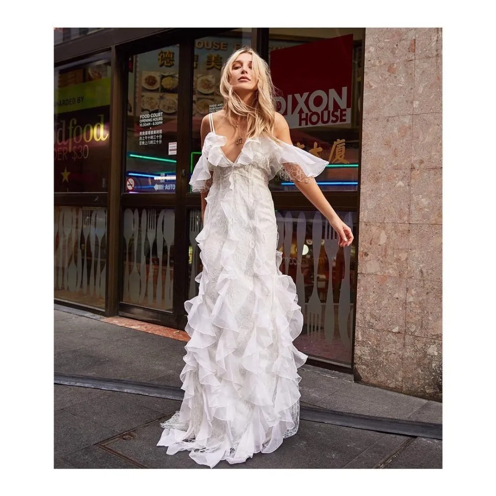 EASYSMALL, женское платье, модное, праздничное, высокого класса, Vestidos, вечерние, эксклюзивные, с лепестками, каскадные, уличная одежда, платья с высокой талией