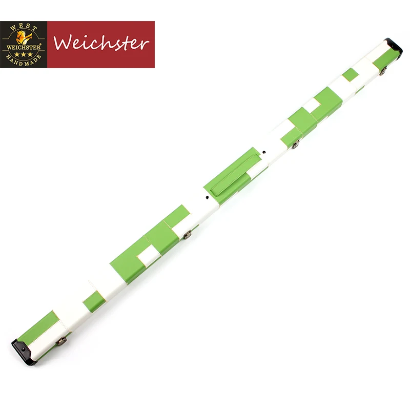 Weichster один 1 шт патч чехол снукер бассейн твердый кий чехол - Цвет: Green White