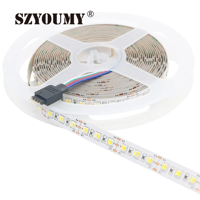 SZYOUMY яркий двойной белый SMD 3014 огни двухрядные 216 светодиодов/м 10 мм ширина супер