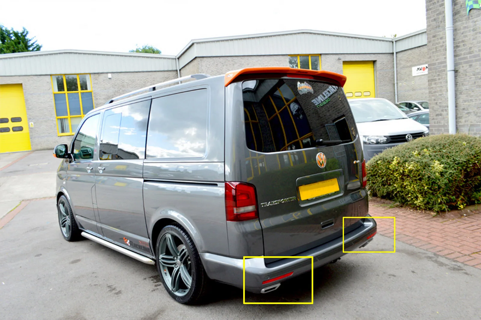 ANGRONG 2X красный объектив задний бампер отражатель в сборе для VW T5 транспортер MK V